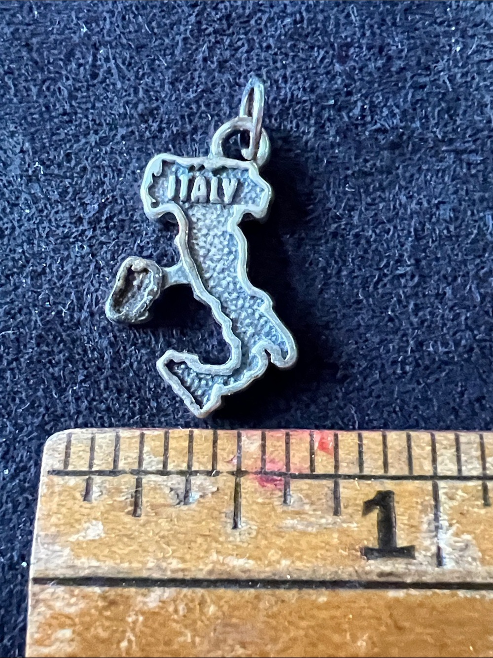 Vintage Heavy Sterling Silver Italy bracelet charm